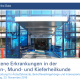 Ein Screenshot eines Flyers zur Veranstaltung in Münster, der den Eingang des Uniklinikums zeigt.