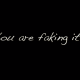 Weiße Schrift auf schwarzem Hintergrund: You are faking it.