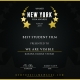 Siegerurkunde New York Film Awards. Weiße Schrift auf schwarzem Untergrund umrandet von goldenen Sternen. Text: Winner New York Film Awards, August 2019, Best Student Film, We Are Visible, Karina Ulrike Sturm.