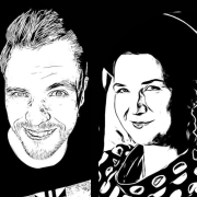 Comichefte Illustrationen von zwei Bildern. Links: Christian, ein Mann mit kurzen blonden Haaren und einem Dreitagebart. Rechts: Karina, eine Frau mit kurzen, braunen Haaren und einem Hut.